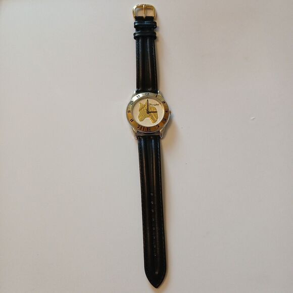 Wrangler Montana Silversmiths Ladies Horse Gold Tone Dial Watch WR 3ATM WR160 - Picture 6 of 16